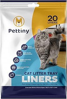 20 Cat Litter Tray Liners with Drawstrings Scratch Resistant Bags for Medium and Large Litter Box