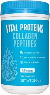 Collagen Supplements, Vital Proteins Hydrolyzed Collagen Peptides Powder (Type I, III) - Unflavored 284g Canister