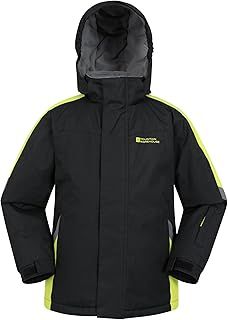 Mountain Warehouse Raptor Kids Ski Jacket - Snowproof, Fleece Lined Snow Coat with Hood - Boys and Girls Winter Warm Skiing, Snowboarding & Outdoors