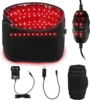 Red Infrared Light Device,Red Infrared Lamp Belt with 105PCS 660/850nm Light Beads,Red Light Lamp Belt with 5-Level Adjustable & Timer for Back, Shoulder, Arm, Muscle