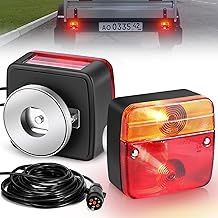 Trailer Tail Lights Magnets, DC 12 V Magnetic Pendant Lighting with 7.5 m Cable and 7 Pin Plug, Rear Lights Trailer Set for Trucks, Caravans Trailers