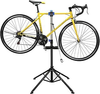Crystals Ultrasport Bike Work Stand, Bike Repair Stand Maintenance Station Adjustable Folding, for Bike Maintenance & Repairs, 4 leg, Black Colour