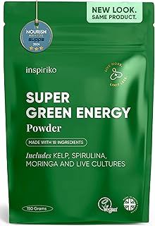 Super Greens Powder with 18 Superfood Powders & Probiotics – 150 GR - Finally Clean Greens with Max Nutrition in Each Serving for Energy Boost, Digestion & Immune Support