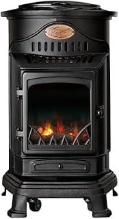 Calor Provence 3kw Portable Flueless Gas Stove Heater (Matt Black)