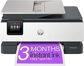 HP OfficeJet Pro 8122e Wireless All-in-One Colour Printer & 3 months Instant Ink with HP Plus