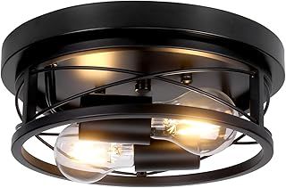 GIGGI Round Black Ceiling Light, 2-Way Ceiling Lights with E27 Flush Light Fittings Ceilings, Ceiling Lighting for Chandeliers Ceiling Light, Ceiling Lights Living Room, Bedroom, Hallway & Kitchen