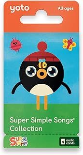 Yoto Super Simple Songs Collection – 4 Kids Musical Cards for Use with Player & Mini All-in-1 Audio Device, Educational Screen-Free Listening with Fun Singalong Music for Playtime Parties Travel