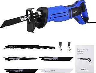Powerful Reciprocating Saw 900W 240V Variable Speed Electric Corded Sabre Saw, Reciprocating Saw with Tool Less Blade Change,Variable Speed&Lock-Button, w/5 Saw Blades
