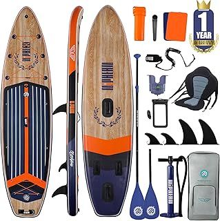 Niphean (Extra Large) Inflatable Paddle Board, SUP for 2+1 People/Family, Stand Up Paddle Board with (Beginner Friendly) Balanced Wing, Waterproof Phone Pouch, Paddle Boards for Adults, Gift Ideas