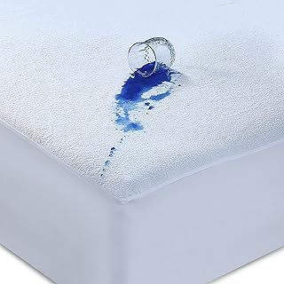Waterproof Mattress Protector Single 30cm Extra Deep Stretch Skirt Non - Noisy Terry Top Single Mattress Cover Single Bed(90 x 190cm)