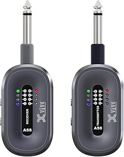 Xvive A58 Wireless Guitar System 5.8G Set with Transmitter and Receiver for Guitar with Active or Passive Pickup
