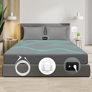 RIQINXIN Grounding Fitted Sheet Grounding Bed Sheet Grounding Sheet for Improving Sleep Earthing Fitted Sheet Silver Fiber Earthing Fitted Bed Sheet Healthy Earth Energy Mat 150x200x35CM