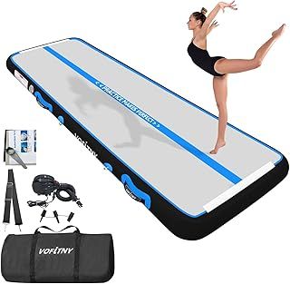 All Purpose Gymnastics Mat 6.6/10/13/16/20 ft Sturdy Inflatable Tumble Track for Home/Gym