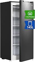 CHiQ FSD140D4EU Upright Freezer, 145L, E, 5 Levels, 12-Years Free Warranty on The Compressor,H1250 x W540 x D550, Black, 2023 New