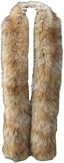 Long Faux Fur Scarf Wrap Stole Shawl Shrug Men Women Winter Warm Collar Scarves