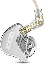 CCA CRA in Ear Monitors Headphones Ultra-Thin Diaphragm Dynamic Driver Super Bass Clear Sound Earbuds Wired IEM Earphones with Detachable Cable for Singer Musician DJ Stage Church (White)