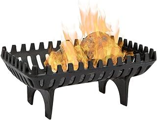 Vintage Decor ® Freestanding Indoors Outdoors Cast Iron Wood Log Coal Fireplace Grate Basket (16 inch)
