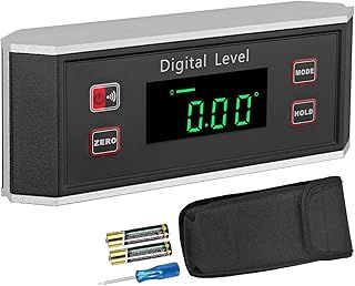 Digital Inclinometer, XUNTOP Digital Protractor Angle Finder with Carrying Bag, Waterproof IP65/ V-Groove Magnetic Base/Automatic Digital Inversion Digital Level for Woodworking