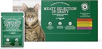 by Amazon Complete Food for Adult Cats, Meat Selection In Gravy, 4.8 kg (48 Packs of 100g)