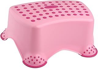 DIVCHI Toilet Training Kids Non Slip Up Step Stool Unisex for Safe Toddler Loo Potty Training in The Bathroom and Home (Pink)