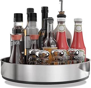 Lazy Susan Turntable,Kitchen Storage Rack,Rotating Spice Rack,Stainless Condiments Organizer,Kitchen Storage & Organisation(20cm)
