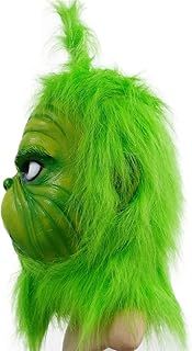 Grinch Mask Glove Christmas Halloween Latex Deluxe Party Cosplay Props (mask4)