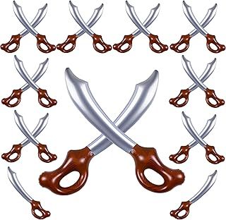 20 Pieces Inflatable Pirate Sword Inflatable Swords Pirate Inflatable Knife for Kids Party Supplies Halloween Theme Party Favours Decorations
