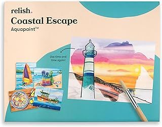 Relish - Dementia Aquapaints Activities - Pack of 5 Reusable Water Painting Toys, Coastal Escape, Alzheimer’s Products & Gifts for Elderly/Seniors