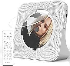 Portable CD Player with Bluetooth 5.0, Greadio Desktop CD Players for Home, CD Music Player with Speakers, Remote Control, Dust Cover, FM Radio, LCD Display, AUX, USB, Headphone Jack