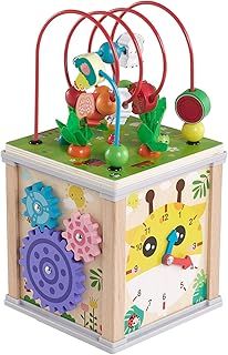 Warmiehomy Wooden Activity Cube Montessori Baby Educational Toys for 1 2 3+ Year Old Boys Girls 1st Birthday Gifts for Boys Girls Toddler Learning Shape Sorter Stacking Sorting Toys