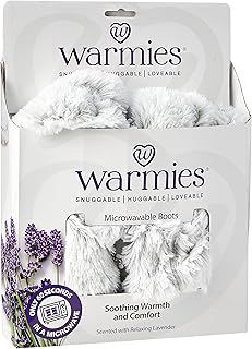 Warmies® Fully Heatable Wellness Boots Scented with French Lavender - Grey Marshmallow,