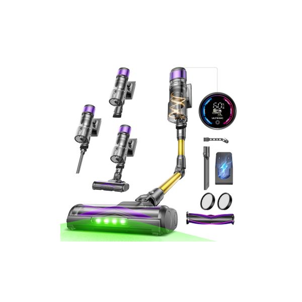 Ultenic Cordless Vacuum Cleaner, 600W 60 Mins Bendable Stick Vacuum Cleaner