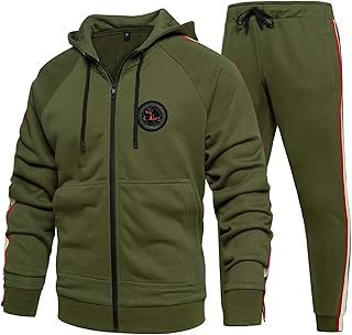 AOTORR Mens Tracksuit Set Hoodie Top Jogging Bottoms Casual Full Zip Joggers Sports Sweatsuit with Pockets