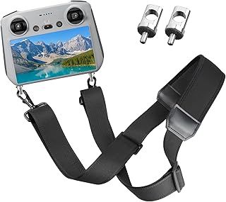 Ainiv DJI Mini 3 Pro Lanyard Neck Strap, Nylon Braided Shoulder Holder with Aluminum Alloy Screw for DJI Smart Controller/Mini 3 Pro/mavic 2/AIR2/2S, Black