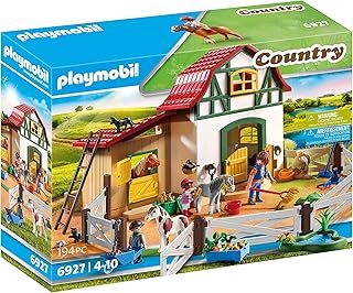 Playmobil 6927 Country Pony Farm with Pony Stalls and Storage Loft, Horse Toys, Fun Imaginative Role-Play, Playset Suitable for Children Ages 4+