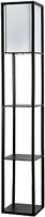 MiniSun | Black Wooden Floor Lamp with Shelves | Floor Lamps & Torchieres, Home Décor & Improvement Essential | Includes 10W GLS Bulb [3000K Warm White]