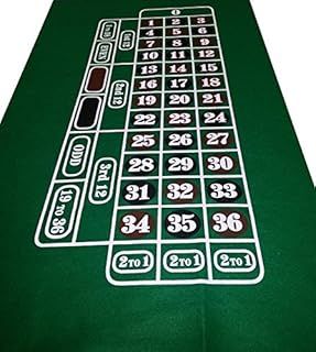 Dark GREEN Roulette Casino Cloth - Layout - Baize