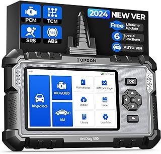 TOPDON OBD2 Scanner ArtiDiag500, Engine Transmission ABS SRS Diagnostic Tool, SAS Calibration/Throttle Reset/Oil Reset, AutoVIN, Car Battery Voltage Test, Wi-Fi Free Update