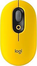 Logitech POP Mouse, Wireless optical Mouse with Customizable Emojis, SilentTouch Technology, Precision/Speed Scroll, Compact Design, Bluetooth, Multi-Device, OS Compatible - Blast Yellow