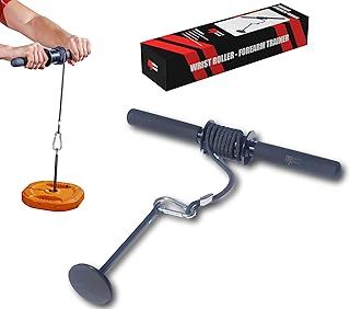 MuscleForge® Wrist Roller Forearm Trainer for Grip and Forearm Strength, Wrist and Grip Strengthener for Strong and Muscular Forearms up to 130LBS load