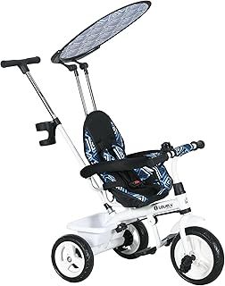 HOMCOM Trike, 6 in 1 Tricycle for Kids, Baby Trike with Push Handle, Removable Canopy, 5-Point Safety Harness, Storage Basket, for 18-60 Months, Blue