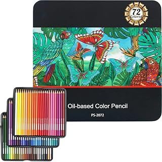 72 Colored Pencils, Quality Coloring Pencils for Adult Coloring Artists Professionals and Colorists, Soft Core, Sketching Drawing Pencil Set Art Supplies for Kid Beginners, Colour Pencils for Students