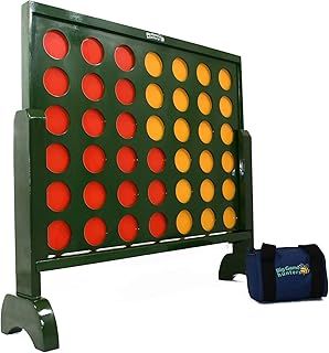 Big Game Hunters 517 Jumbo 4 in a Row 85 x 75 Centimetres, Wooden Giant Connect 4 Counters Garden Game