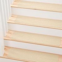 MBIGM 8" X 25.6" (15-Pack) Non-Slip Carpet Stair Treads Non-Skid Safety Rug Slip Resistant Indoor Runner for Kids Elders and Pets with Reusable Adhesive, Camel