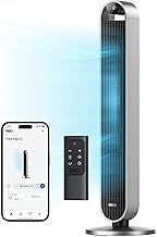 Dreo 42 Inch Pilot Max Smart Tower Fan, 25dB Silent Cooling Fans for Bedroom, 28ft/s Standing Fan with Remote, 120° Oscillating Electric Fans, APP Control,12 Speeds 4 Modes,12H Timer