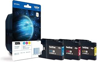 Brother LC-1280XLC/LC-1280XLM/LC-1280XLY Inkjet Cartridge, Cyan/Magenta/Yellow, Multi-Pack, Super High Yield, Includes 3 x Inkjet Cartridges, Brother Genuine Supplies