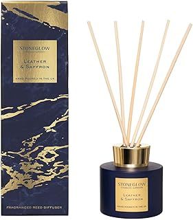 Stoneglow Reed Diffuser Luna Collection Leather & Saffron 120ml