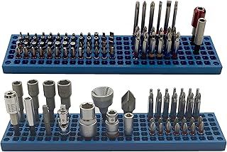 Free Zone Bit Organizer Set (2 PCS, Blue) – 158-Hole 1/4 Inch Hex Bit & Drive Bit Storage – Screwdriver Bit Holder (Tools Not Included)