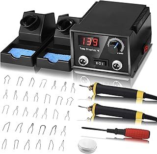 Pyrography Machine, 60w LCD Wood Burner Pyrography Pen, 0-750°C Pyrography Wood Burning Tool Set for Wood, Leather, Pumpkin, 2 Wood Burning Pens and 33 Wire Tips