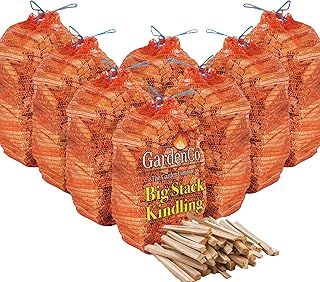 8x Nets Kiln Dried Kindling Wood - 20KG Bumper Pack of Bags Natural Firelighters For Woodburning Stove, Log Burner, Open Fire Pit, Camping BBQ Pizza Oven. Fire Starters Ready To Burn - 20KG